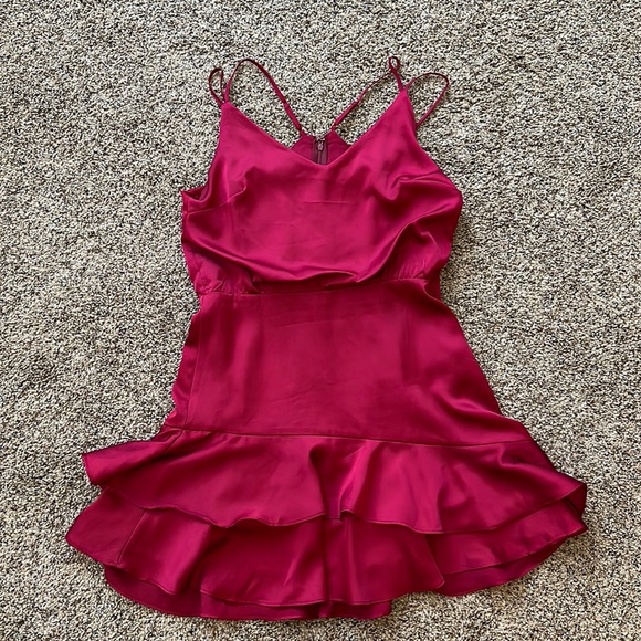 Lulus Pink Ruffle Dress - Picture 1 of 4